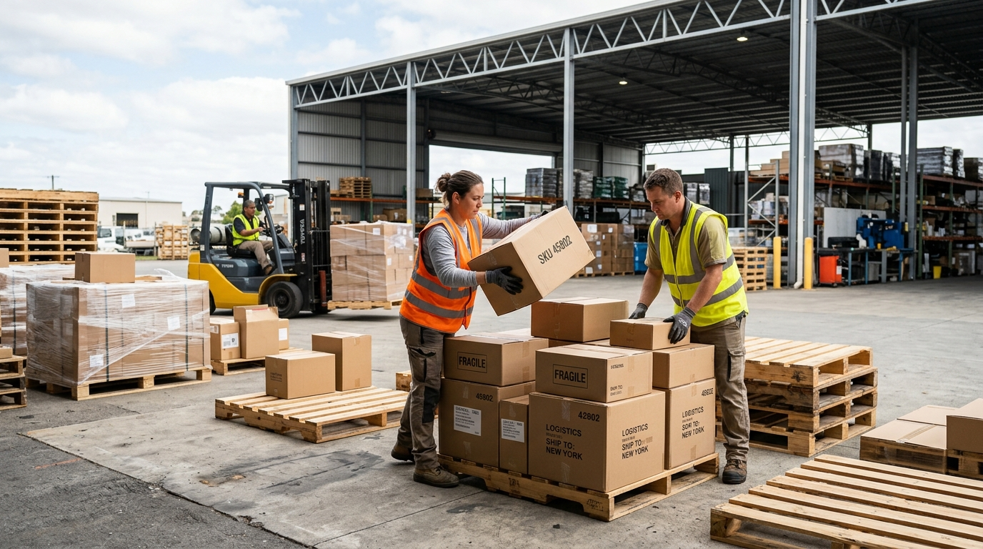 Wie man eine Amazon FBA Sendung effizient palettiert