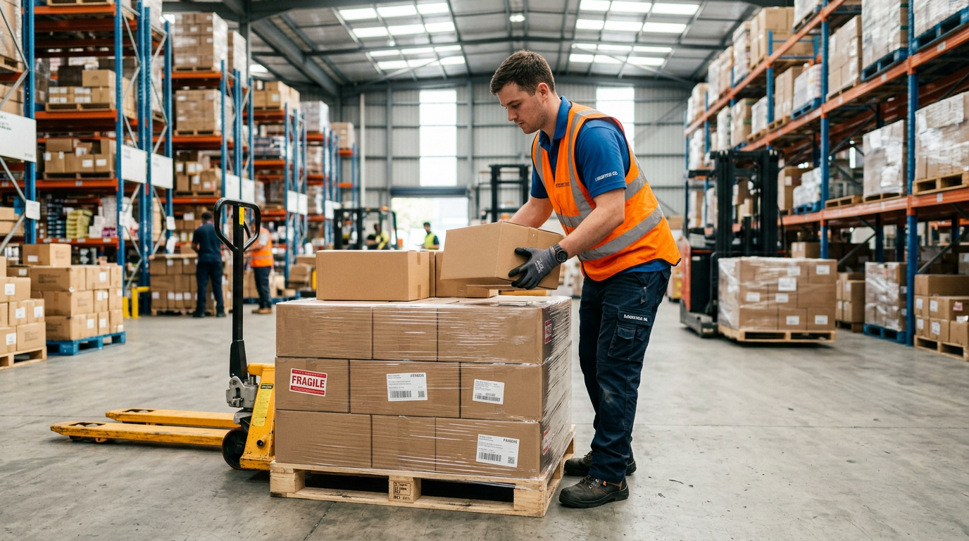 Wie man eine Amazon FBA Sendung effizient palettiert