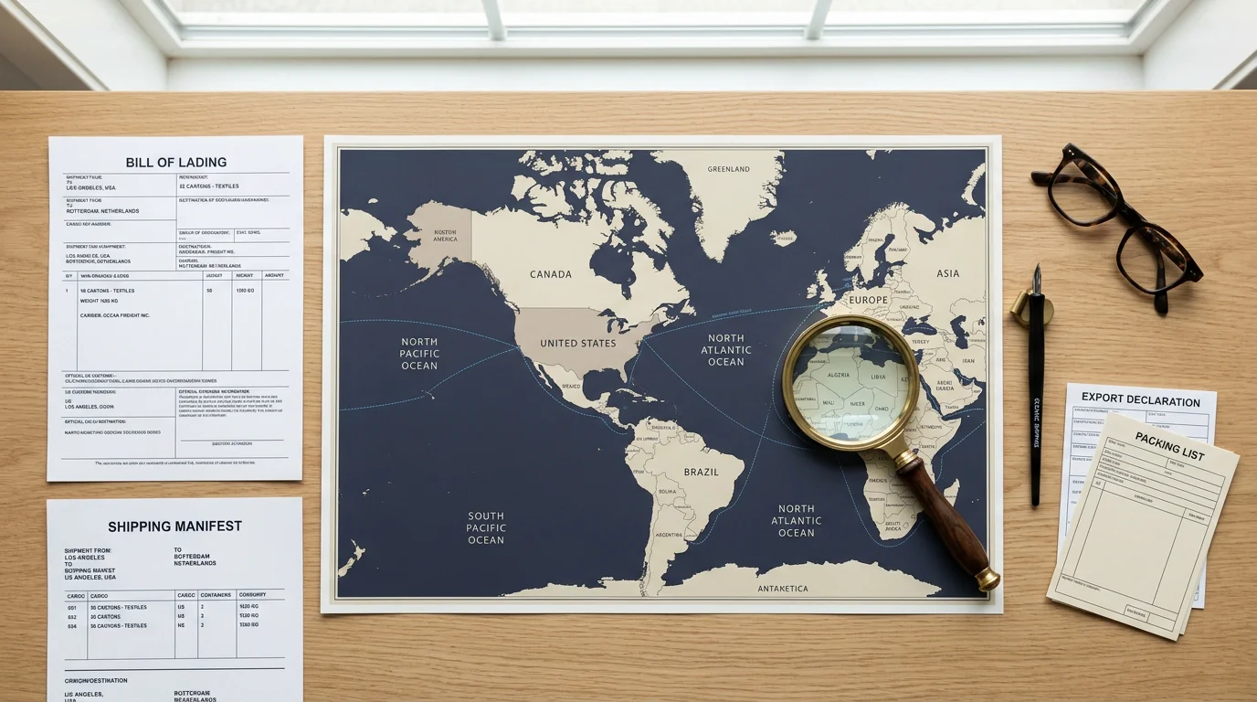 Shipping documents laid out to illustrate FOB destination terms and freight responsibility