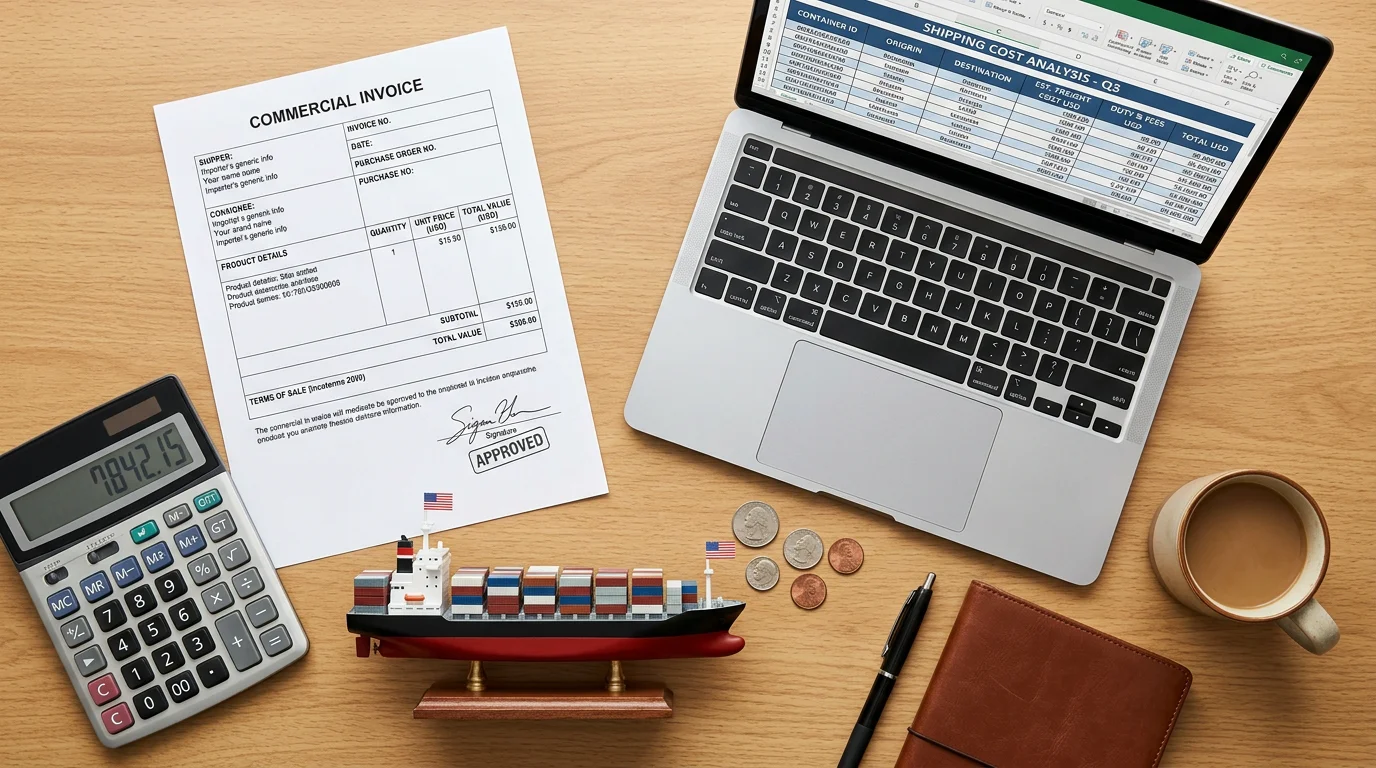 Importer calculating landed cost from an FOB origin quotation
