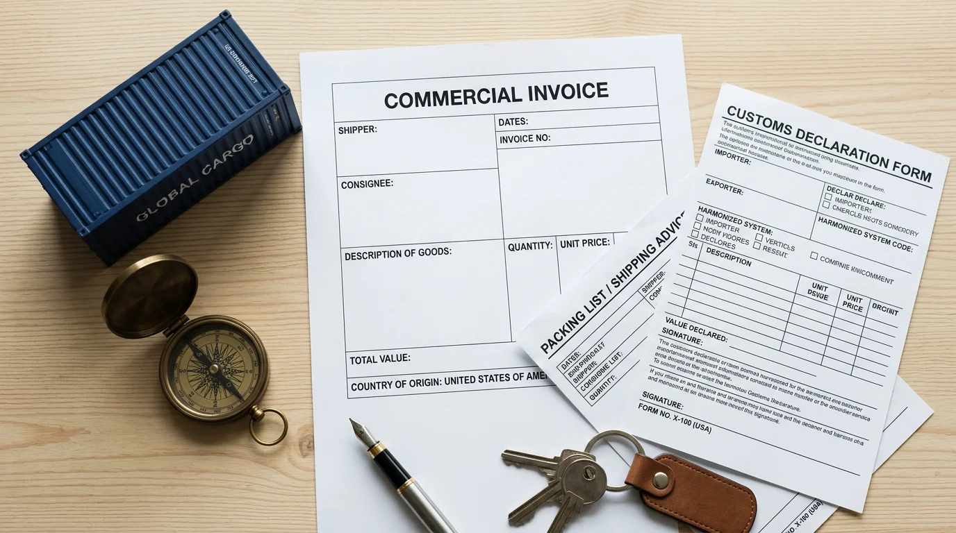 Shipping and customs documents arranged for a DAP delivery term shipment
