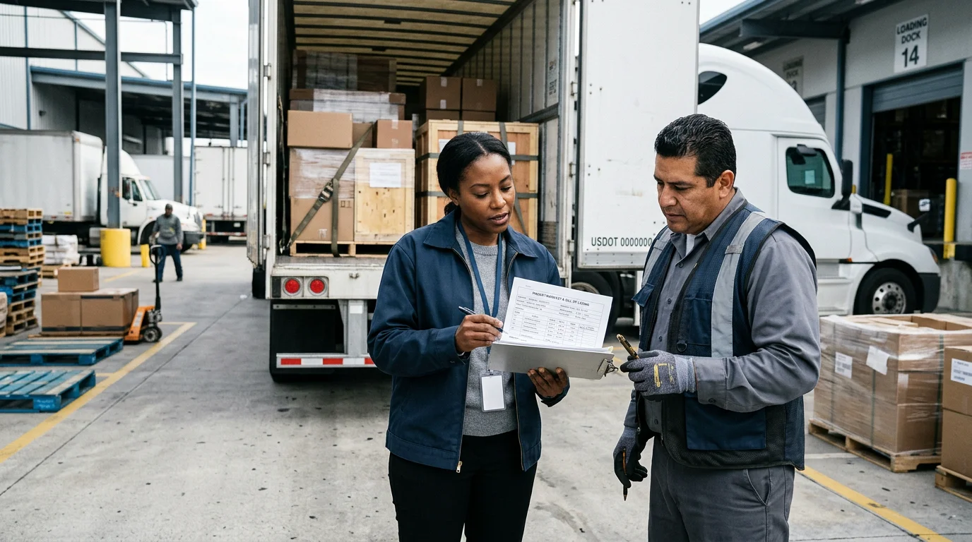 Warehouse handover of export goods to a nominated carrier under FCA terms