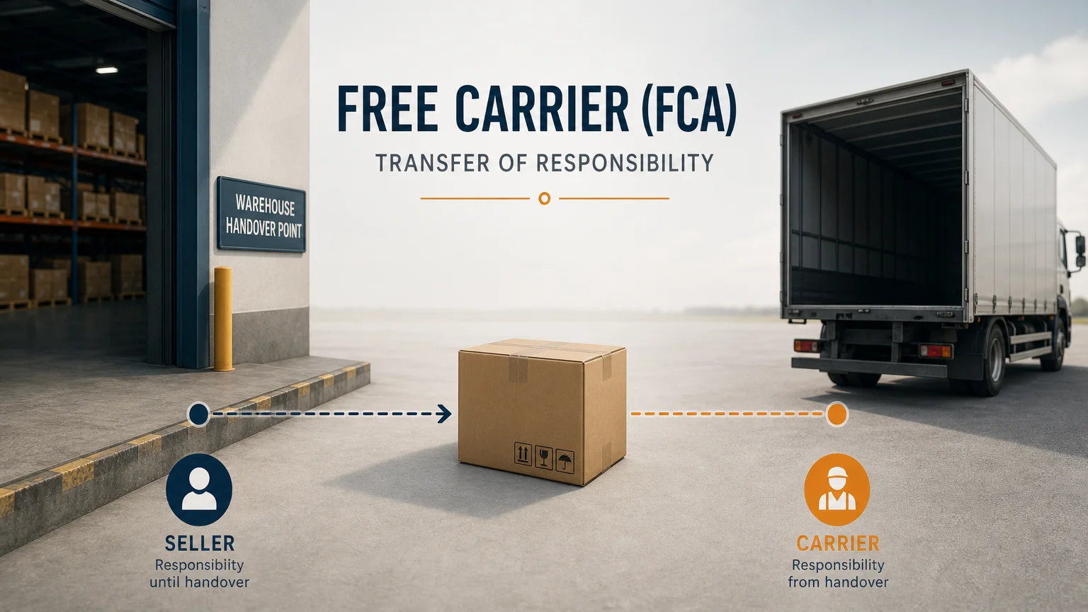 FCA Free Carrier shipping handover concept