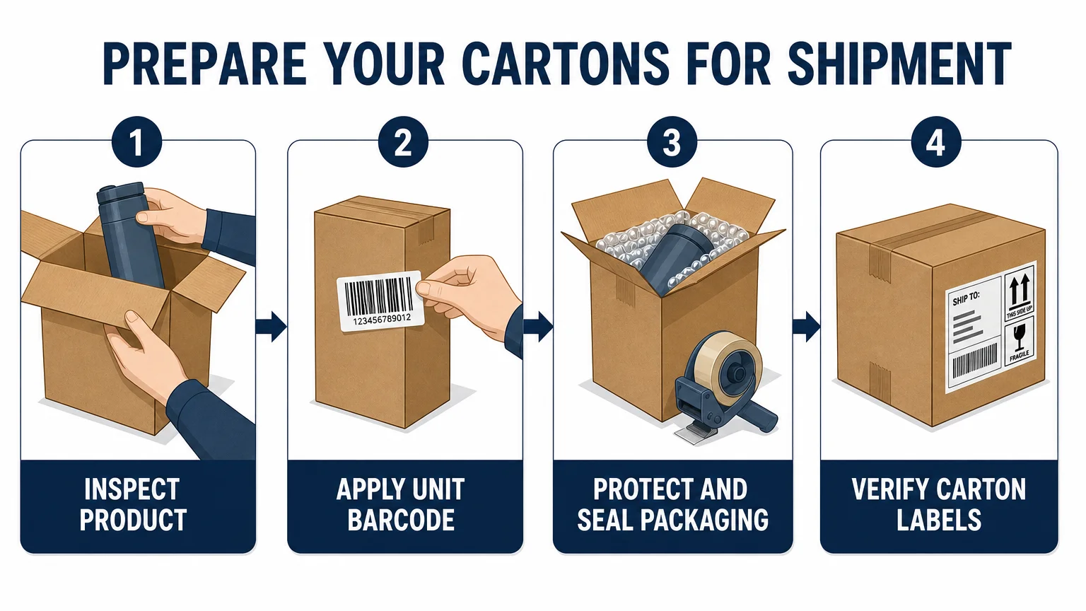 Checklist for preparing private label products for Amazon FBA shipping