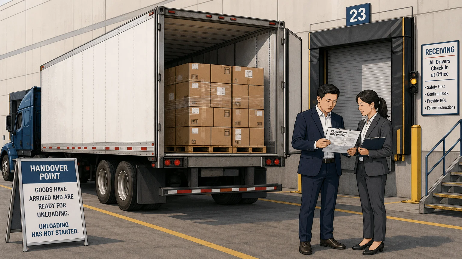 DAP delivery point before unloading
